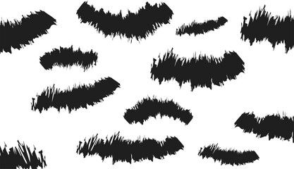 Brushes effect vector design, brushes lines set vector