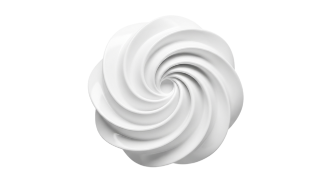 A visually striking image featuring a white swirl design set against a stark center frame view
