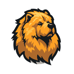 Charming illustration of a proud golden dog