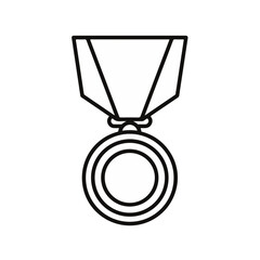 Elegant gold medal with ribbon, perfect for awards, achievements, success, and honoring exceptional performance in competitions
