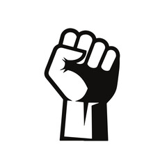 Strong raised fist symbolizing protest, power, unity, resistance, and social justice, perfect for impactful design needs
