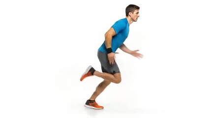 Athlete Running Studio Shot. - Powered by Adobe