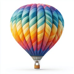 Fototapeta premium Colorful Hot Air Balloon in the Sky , white background cut out PNG