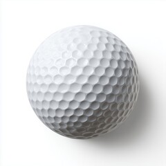 Golf Ball Close-Up Image , white background cut out PNG