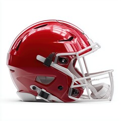 Fototapeta premium High-Quality Red Football Helmet , white background cut out PNG