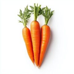 Fresh Carrots - Vibrant and Healthy , white background cut out PNG