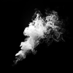 Abstract White Smoke Design , white background cut out PNG