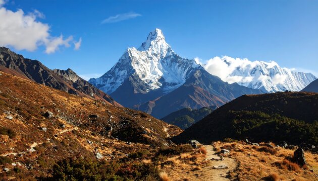 Majestic Himalayan Peak Trail. - Powered by Adobe