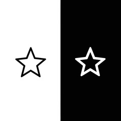 Elegant contrasting star rating icons for websites and apps