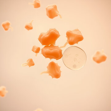 UTI. Budding yeast cells and calcium oxalate crystal in urine, urinary tract infections.