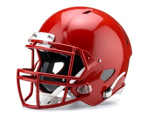 Fototapeta premium Red Football Helmet with Sports Gear.
