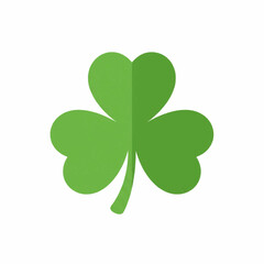 Flat Color Vector Icon of Three Leaf Clover
