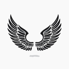 Obraz premium Vector Angel Wings in Black