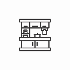 modern kitchen icon sign vector