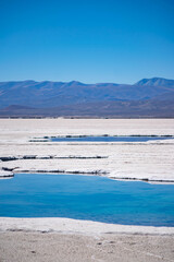 lake in the mountains Ojos del salar Salinas Grandes Jujuy Argentina