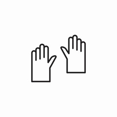 Obraz premium gloves pair icon sign vector
