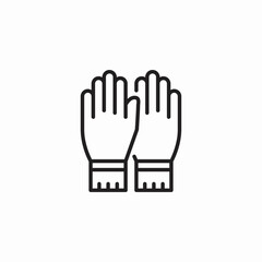 Fototapeta premium gloves winter warm icon sign vector