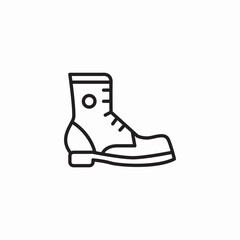 lace up boot icon sign vector