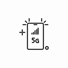 mobile 5g connectivity icon sign vector