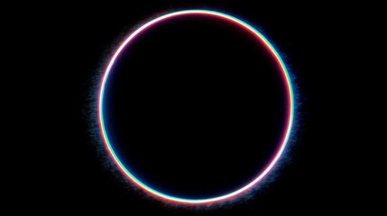 Obraz premium Glowing Neon Circle on Black Background