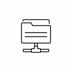 network data management icon sign vector