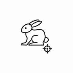 rabbit hunting target icon sign vector