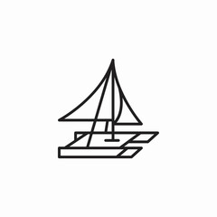 sailing boat icon icon sign vector