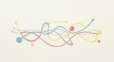 minimalist figures and light-toned colors