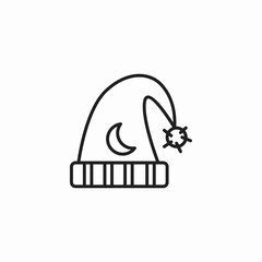 sleeping cap icon icon sign vector
