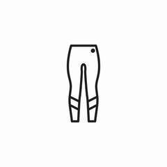 sporty fitted leggings icon sign vector