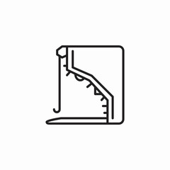 staircase indoor steps icon sign vector