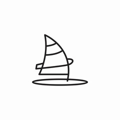 water sport sail icon sign vector