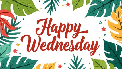 Happy Wednesday minimal pastel greeting card design