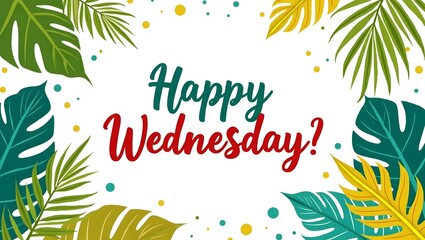 Happy Wednesday minimal pastel greeting card design