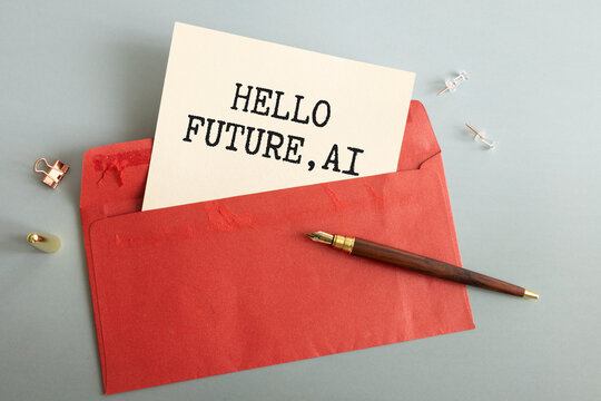 Smiling businesswoman in headphones working with phone, AI chat bot.