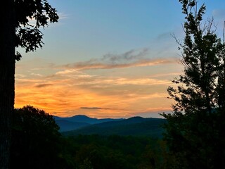 Obraz premium sunset in the mountains
