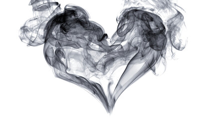 A smoky heart, a beautiful and artistic symbol of love and romance.