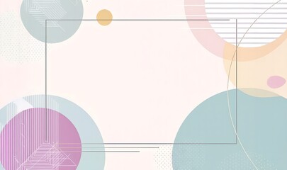 Pastel circles create a modern aesthetic background