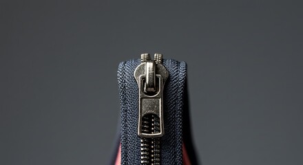 metallic zipper on pencil pouch