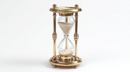 Antique hourglass on white background (1)