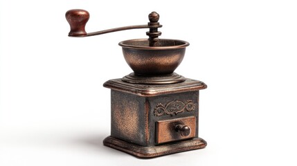 Antique copper coffee grinder
