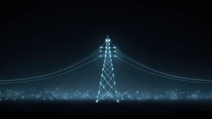 Electric Power Grid Tower, Energy, Transmission, Future