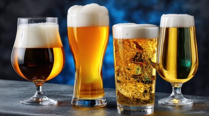 Craft Beer Glasses - Refreshing Ale and Lager Selection