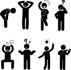 Human Emotion and Reaction Stick Figures