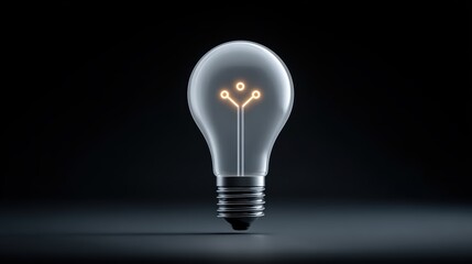 Glowing Idea: Innovation, Inspiration, Creative Lightbulb
