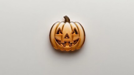 Golden Jack-o'-lantern, Halloween Decoration, Autumn Holiday, Fun