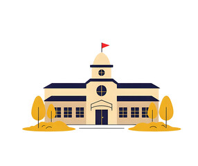 Colorful School Building Icons