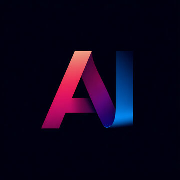 Artificial Intelligence Logo with Modern Gradient Design