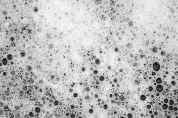 Top view of soap bubbles in the container