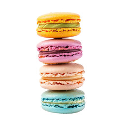 Stacked colorful macarons